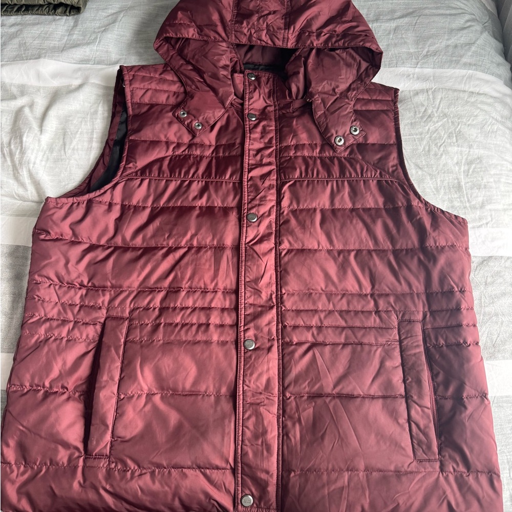 Burgundy Puffer Vest